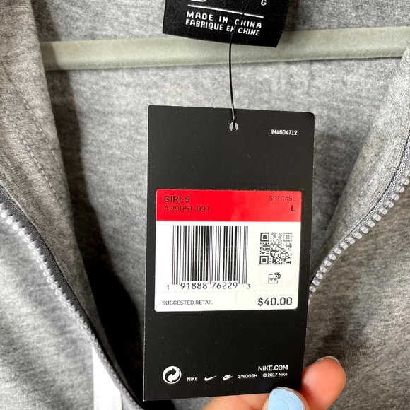 Nike Sportswear Big Kids Girls Full Zip Hoodie - Picture 8 of 11